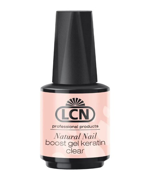LCN Natural Nail Boost Gel Keratin Advanced, Clear, Vegan + Hyaluron, 10ml