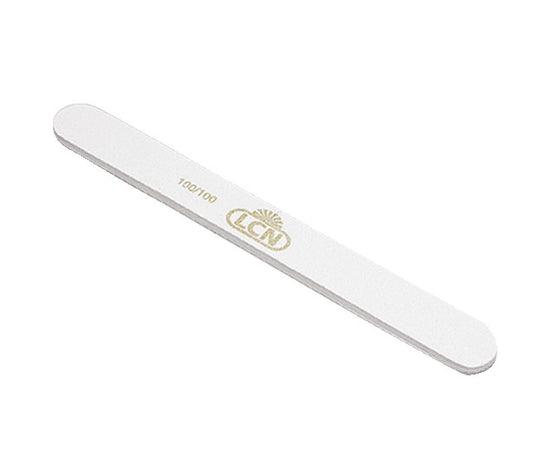 LCN Nail File, White Thin, 100/100 Grit, 6pcs